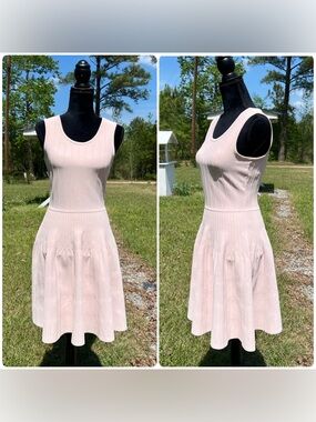 Pink Tartan Blush Pink Sleeveless Ballet Dress Ribbed Knit NWT Women’s Size M